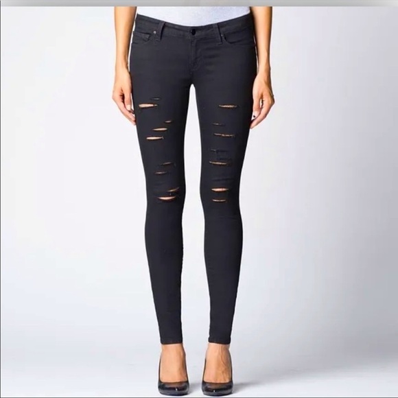 NWT DSTLD womens distressed mid rise skinny jeans sz.29x28 - Picture 2 of 7